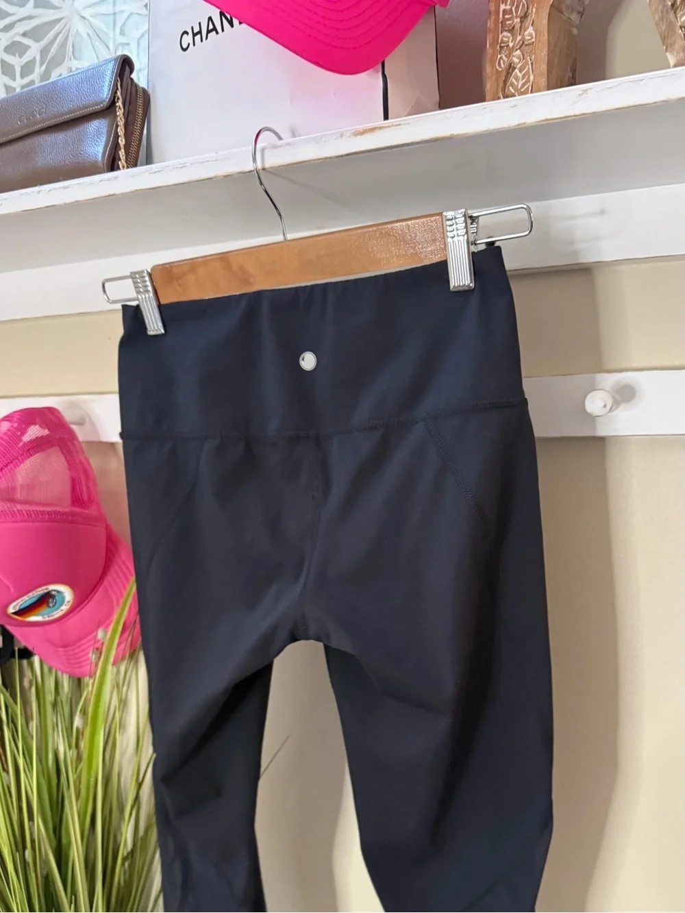Yogalicious Black Lux Size Small Leggings White Logo Yoga Running Gym